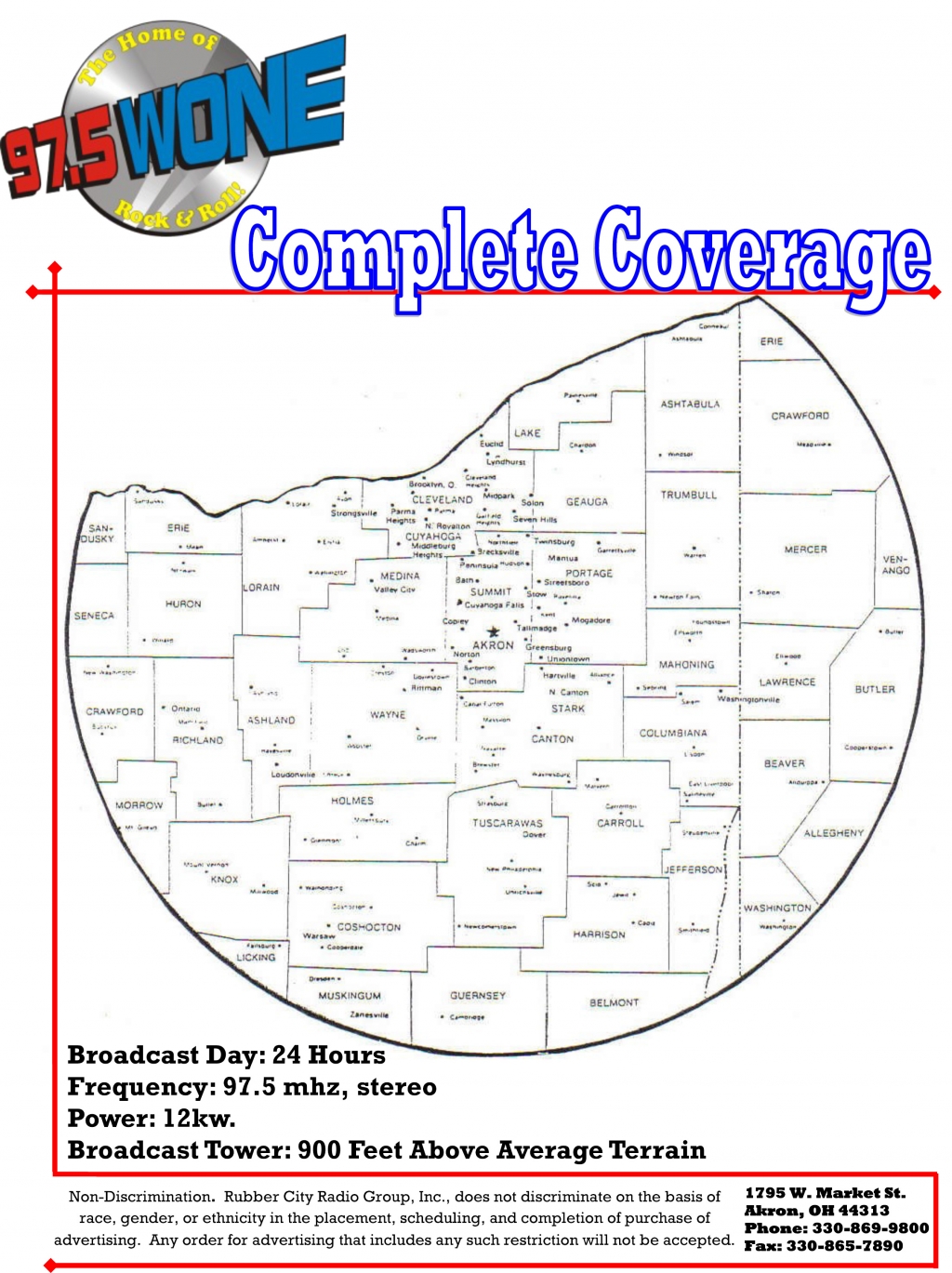 WONE Coverage Map