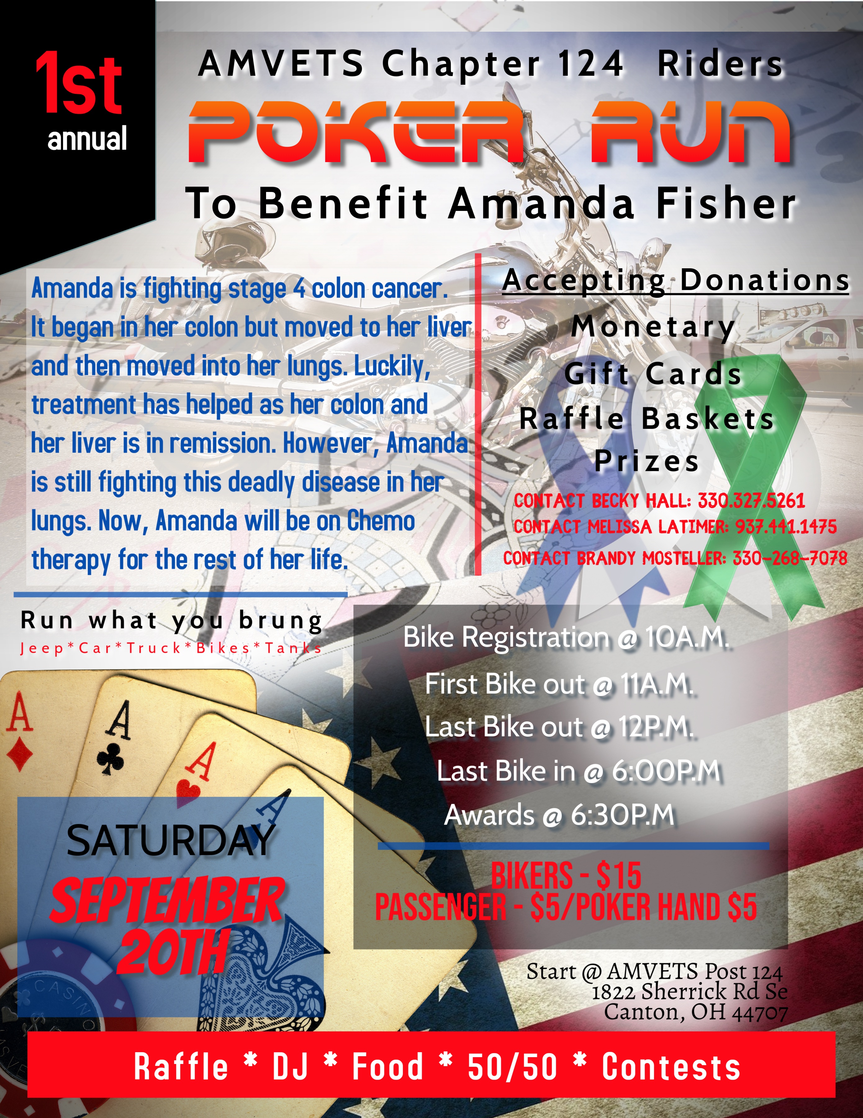 Motorcycle poker run event flyer